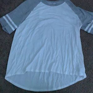 White and grey American eagle top